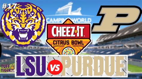 Jan 2, 2023 · LSU faces Purdue at noon on Monday in the Citrus Bowl in Orlando, with the Tigers looking to take advantage of a situation where the Boilermakers are under the transition of a new head coach ... 